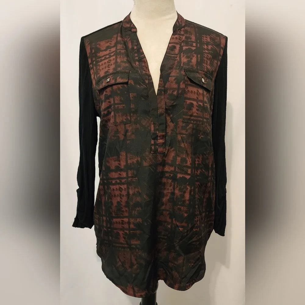 Rock & Republic blouse long sleeve tee shirt - Picture 2 of 7